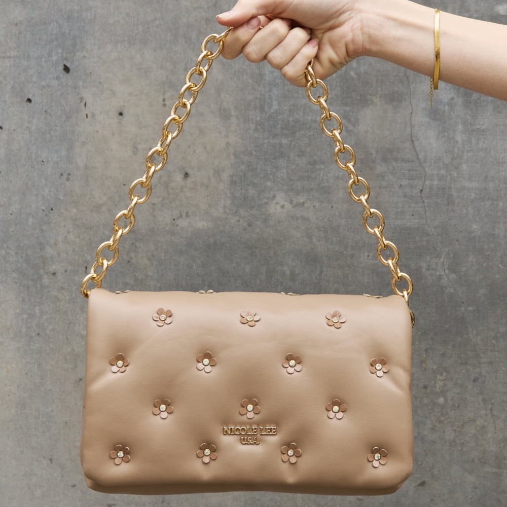 MULTIPLE COLORS 💥 Nicole Lee USA Diamond Flower Messenger Crossbody Bag